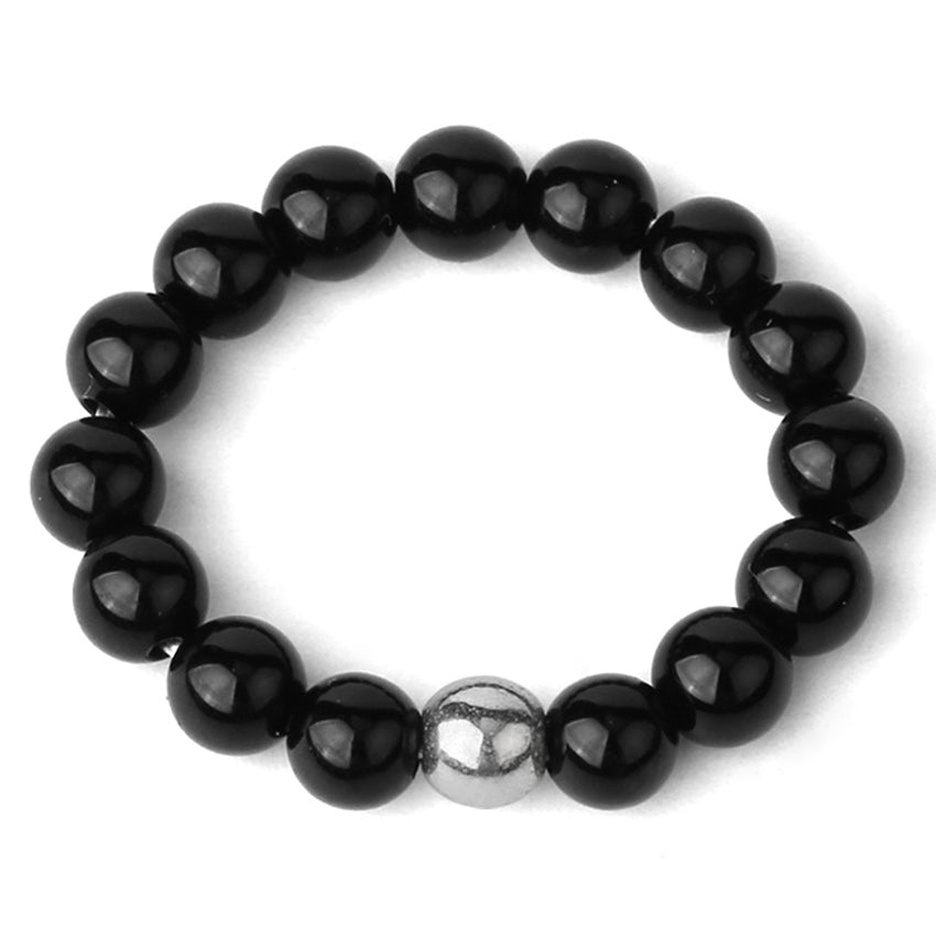 4mm Natural Stone Elastic Rope Beaded Adjustable Personalized Ring