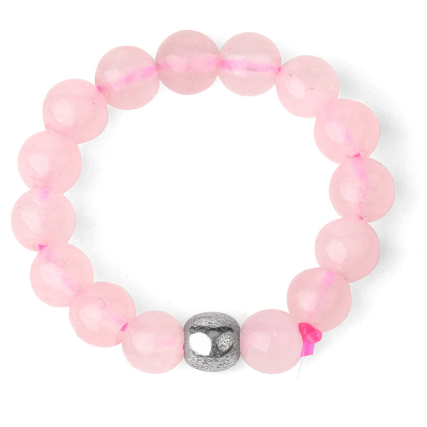 4mm Natural Stone Elastic Rope Beaded Adjustable Personalized Ring