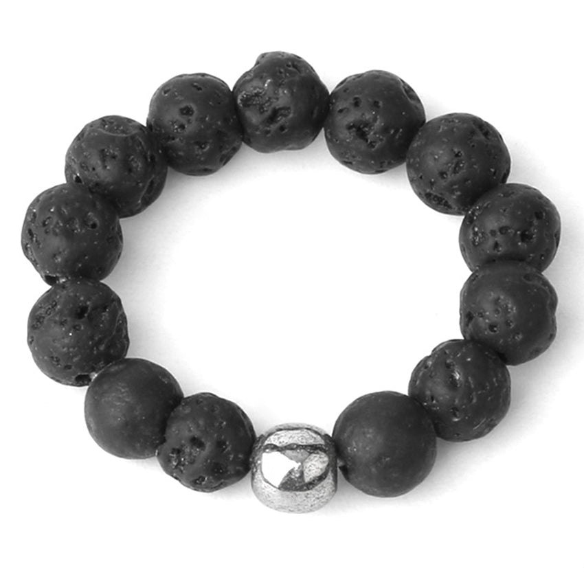 4mm Natural Stone Elastic Rope Beaded Adjustable Personalized Ring