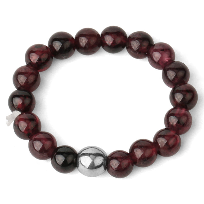 4mm Natural Stone Elastic Rope Beaded Adjustable Personalized Ring